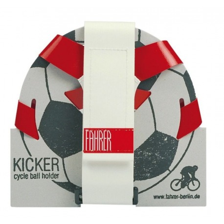 Correa soporte para balón Kicker Fahrer rojo/blanco