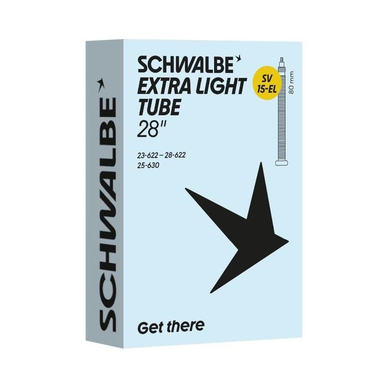 CAMARA SCHWALBE SV15-EL EXTRA LIGHT 700x23-28 VALVULA PRESTA 80 mm 23/28-622/630
