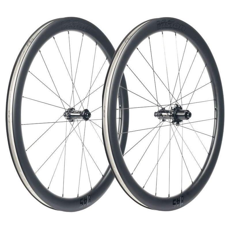 JUEGO DE RUEDAS VISION SC60 i23 DISCO CENTERLOCK CUBIERTA TUBELESS READY SHIMANO HG11 CARBONO