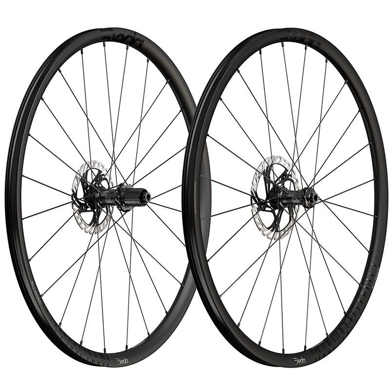 JUEGO RUEDAS DEDA ALLROAD DISCO CENTERLOCK TUBELESS READY SHIMANO HG11 ALUMINIO NEGRO