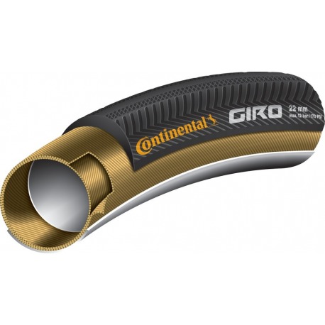 Tubular Continental Giro S/S C230 28"x22mm (27x1") negro-transparente