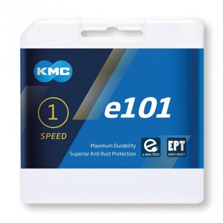 Cadena KMC e101 EPT cambio-buje 1/2 x 1/8", ancha, 112 eslabones