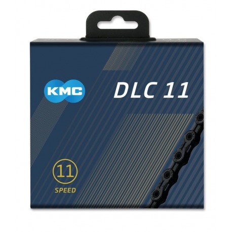 Cadena KMC DLC 11 negro 1/2" x 11/128",118 eslabones,5,65mm,11v.