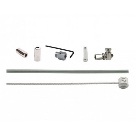 Kit cable de freno para freno tambor XLC 1700/2250mm 1 boquilla plateado