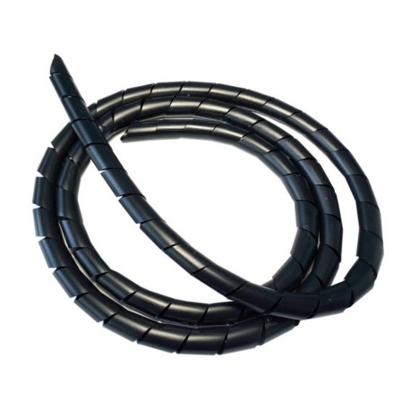 Banda espiral negra flexible 5m rollo Ø 8 mm recortable