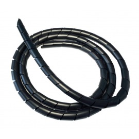 Banda espiral negra flexible 5m rollo Ø 6 mm recortable