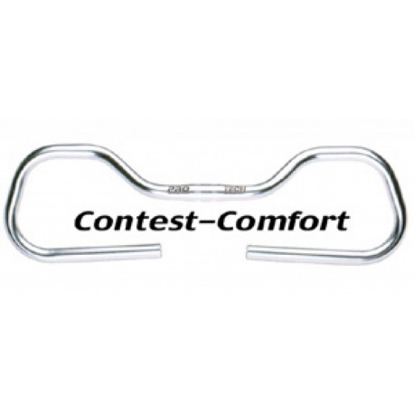 Manillar multifuncional Contest Comfort Ergotec aluminio plata 570mm Ø25 4mm 0°