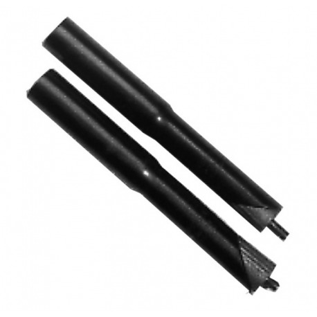 Prolongación potencia 22,2 mm 1" acero, negro, alargado, 10-15 cm