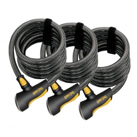 Cable espi. antirrobo Onguard Dobermann 3 por set,  8028,5cm,Ø 12mm, misma llave