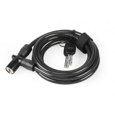 Cable espiral antirrobo XLC 180cmxØ 8mm, negro