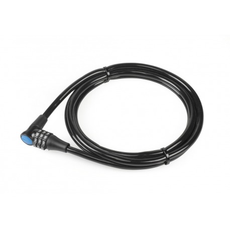 Cable espiral antirrobo combinación XLC 180cmxØ 8mm, negro
