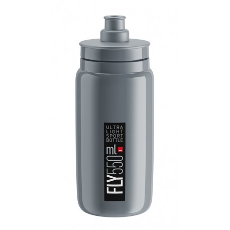 Bidón Elite Fly 550ml, gris/negro