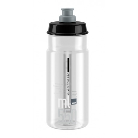 Bidón Elite Jet 550ml, transparente/gris