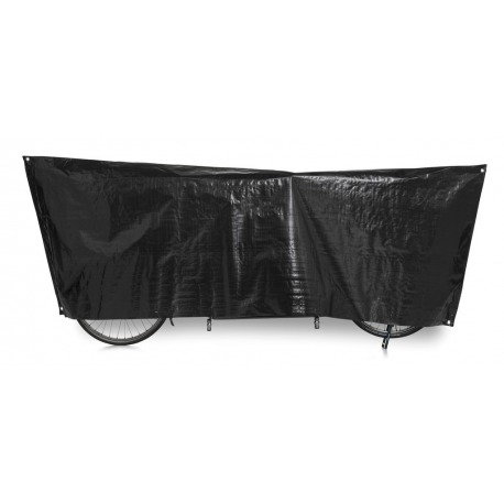 Funda para bici Tandem VK 110 x 300cm, negro, incluido ojetes