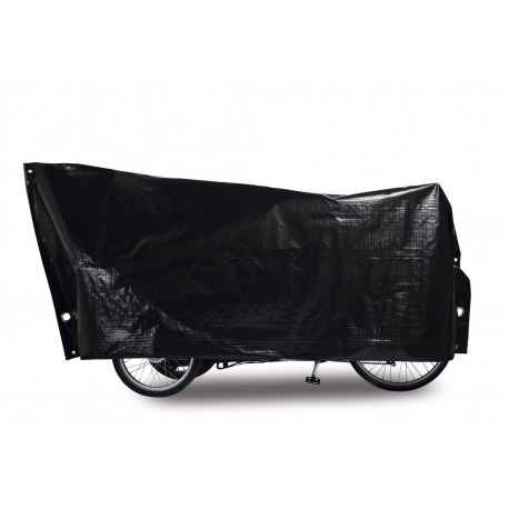 Funda para bici Cargo Bike VK 120 x 295cm, negro,inc. 2 ojetas grandes