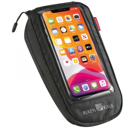 Phone Bag Comfort M KLICKfix c.adaptador transparente/negro, con acople giratorio