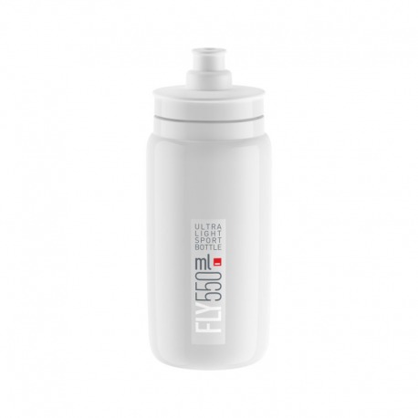 BIDON ELITE  FLY BLANCO LOGO GRIS 550 ml