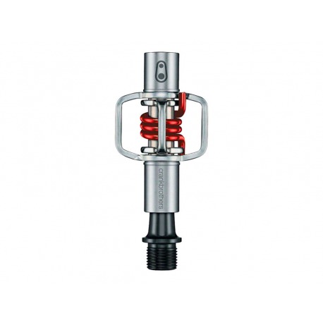 PEDALES CRANK BROTHERS EGGBEATER 1 SILVER / RED SPRING