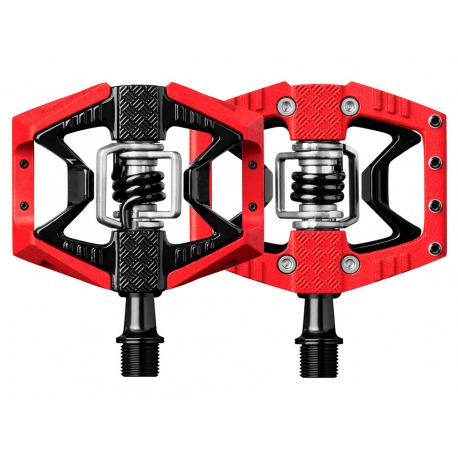 PEDALES CRANK BROTHERS DOUBLE SHOT 3 RED & BLACK / BLACK SPRING