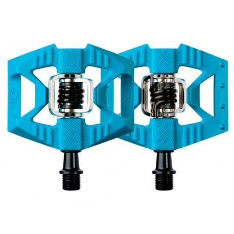 PEDALES CRANK BROTHERS DOUBLE SHOT 1 LIGHT BLUE / BLACK SPRING