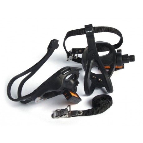 XLC pedal Road PD-R01 con ganchos y correas, negro, SB Plus