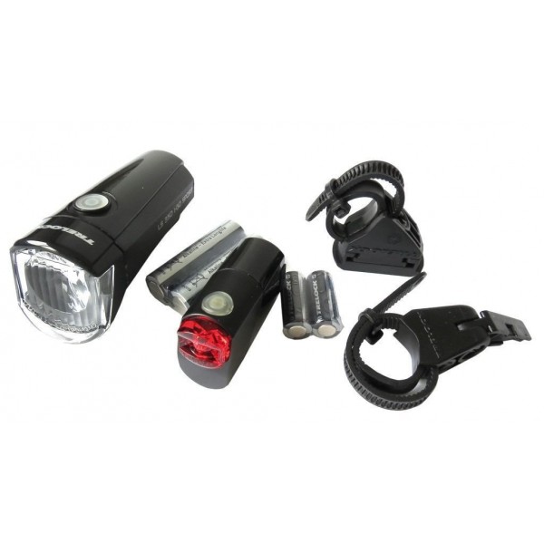 Set luces LED a pilas Trelock I-Go Sport LS 350/LS 710 combi negro con pilas