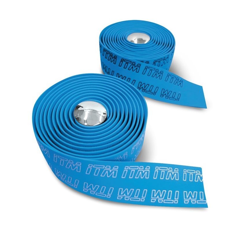 Cinta de manillar ITM EVA Tape 3D azul,ITM Logo en negro