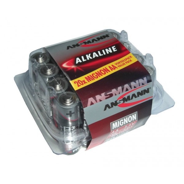 Pilas Ansmann alcalina Mignon LR 06 1,5 V, 1 x Box con 20 unidades