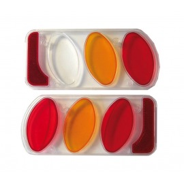 Vidrio luz trasera(plástico) set de+izq. para portabicicletas de bolas Peruzzo