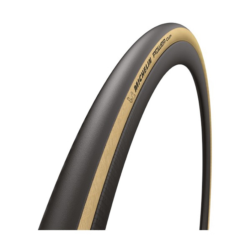 CUBIERTA MICHELIN POWER CUP 700x28C COMPETITION LINE TUBELESS READY PLEGABLE NEGRO/MARRON 28-622