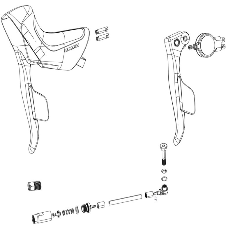 KIT RECAMBIO MANETA FRENO/CAMBIO SRAM FORCE ETAP AXS D2 DERECHA GRIS/IRIDISCENTE (INC. APOYAMANOS)R