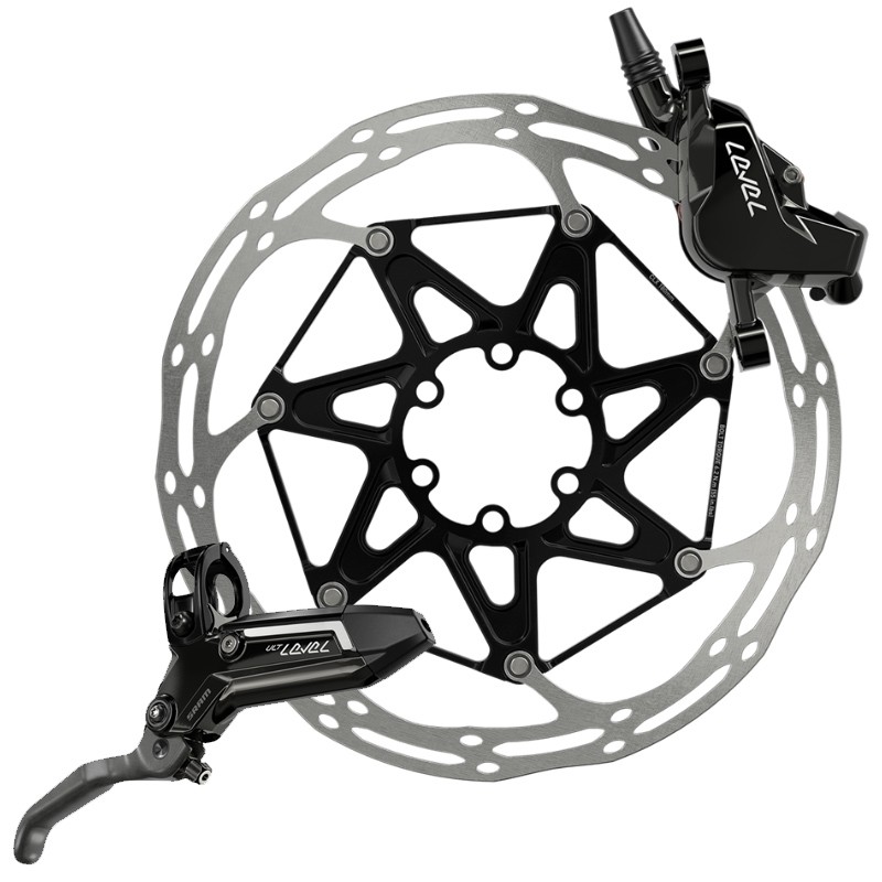 FRENO DISCO HIDRAULICO SRAM LEVEL ULTIMATE STEALTH 2 PISTONES C1 TRASERO 2000 mm MMX CARBONO NEGRO