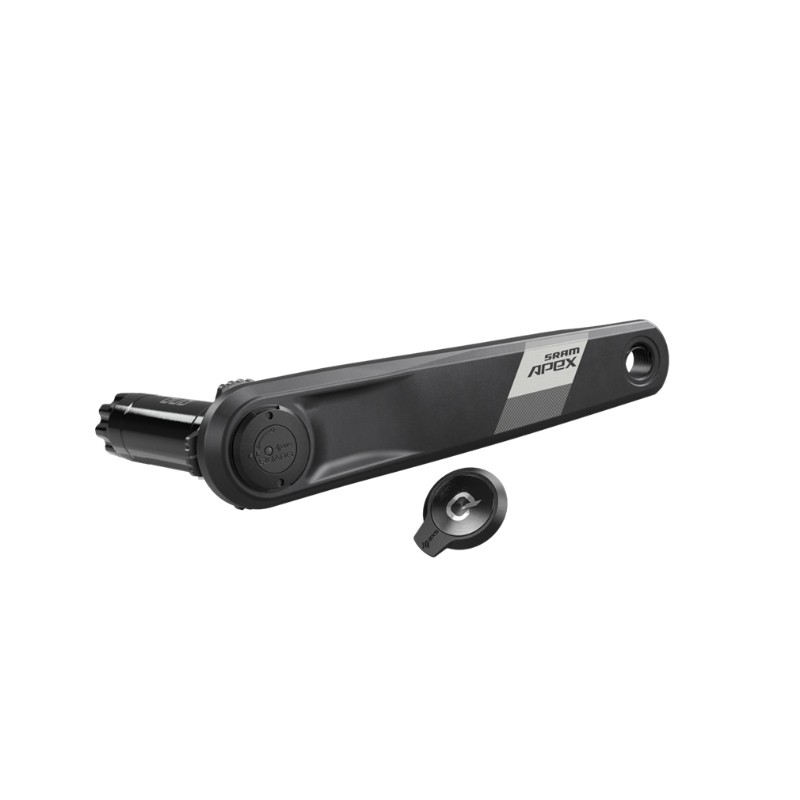 BIELA IZQUIERDA POTENCIOMETRO SRAM APEX D1 DUB 165 mm ALUMINIO NEGRO