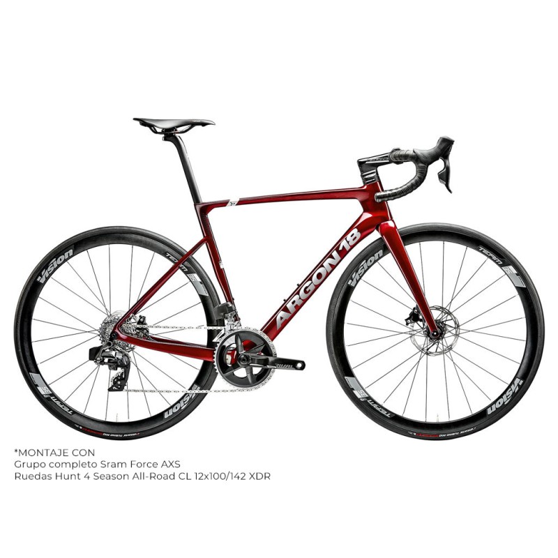 BICICLETA ARGON18 SUM FORCE AXS RACE DAY RED GLOSS T-L