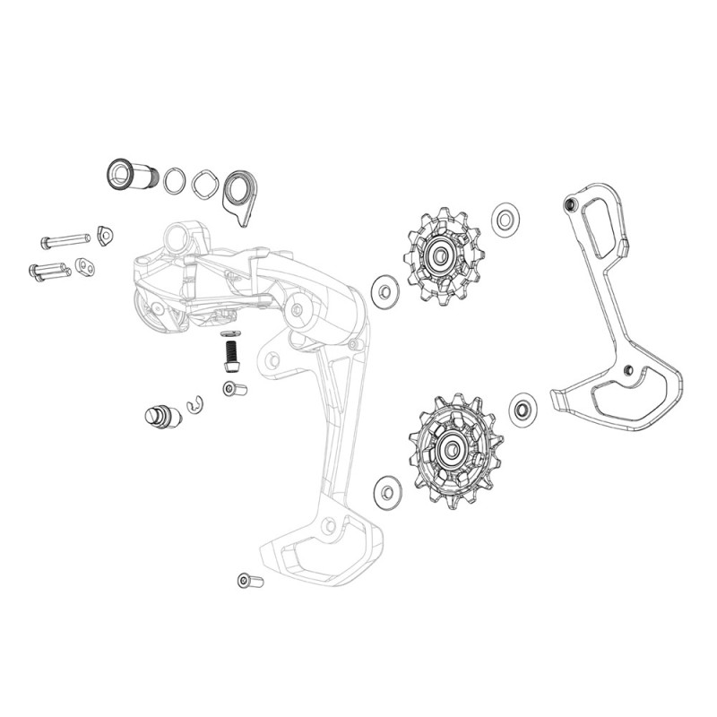 KIT TORNILL.MONTAJE SRAM CAMBIO RED AXS E1 28T-36D