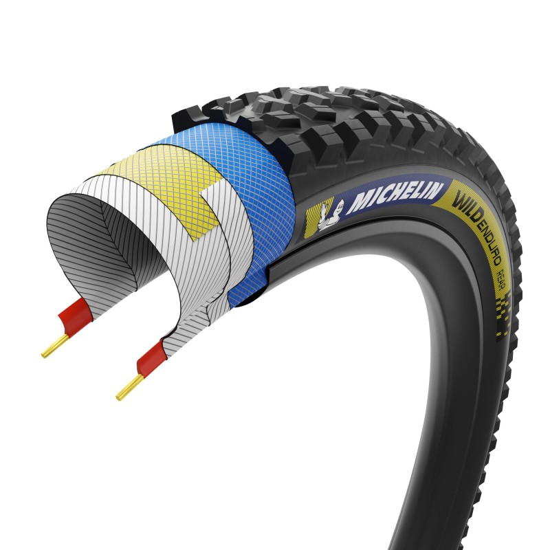 CUBIERTA MICHELIN WILD ENDURO TRASERA 29x2.40 RACING LINE PLEGABLE DARK 61-622