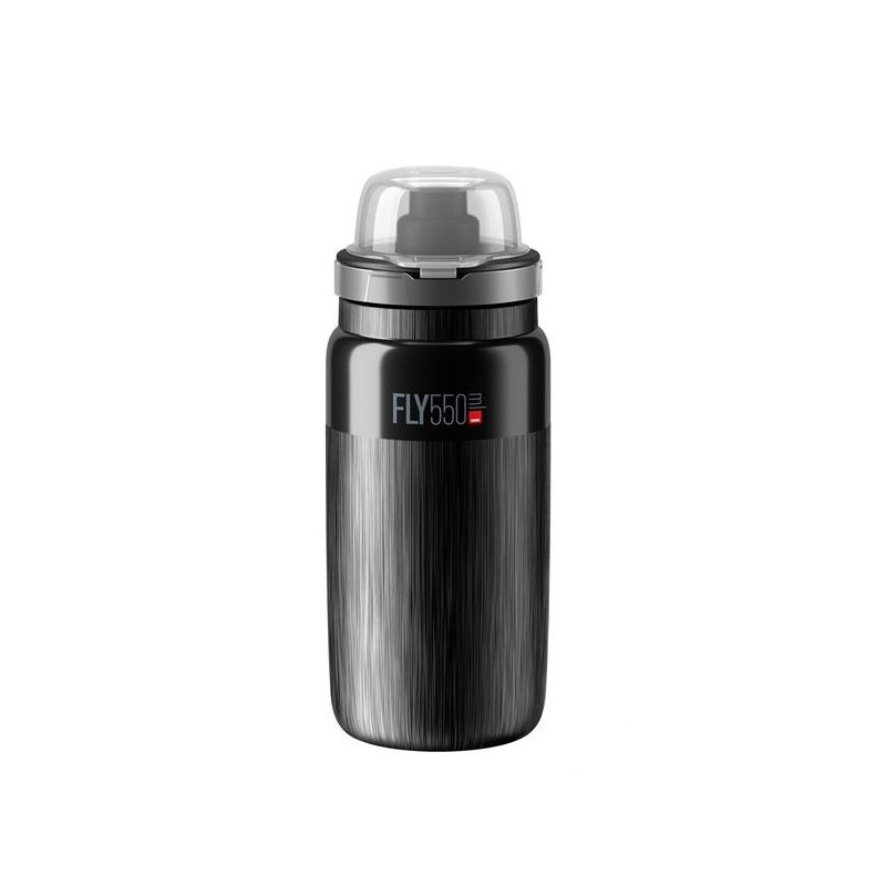 BIDON ELITE FLY MTB TEX CLEAR NEGRO 550ml