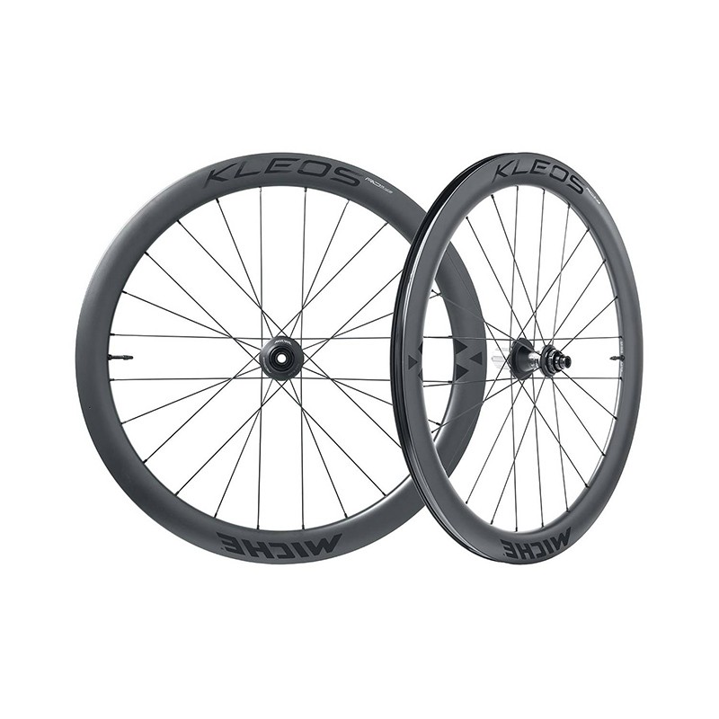 JUEGO DE RUEDAS MICHE KLEOS RD 50 DISCO CENTERLOCK TUBELESS READY SHIMANO HG11 CARBONO