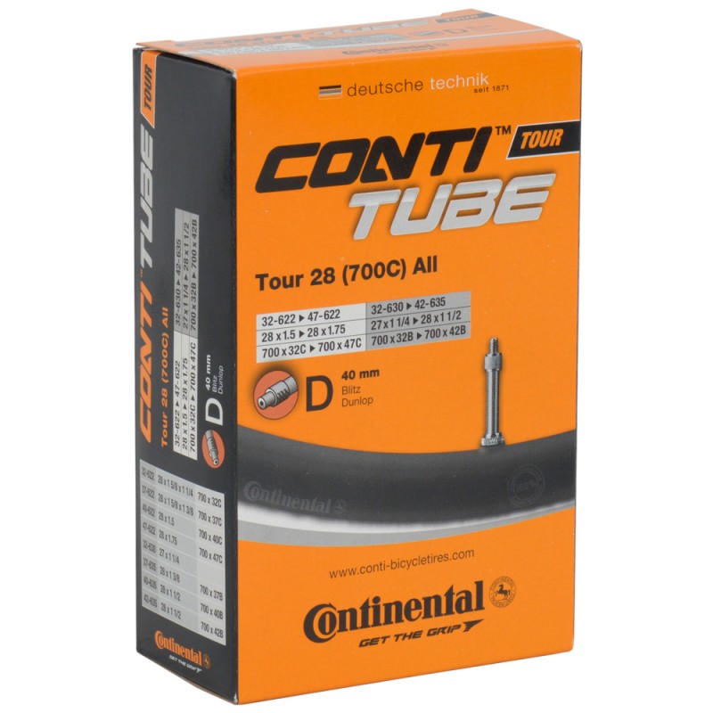 CAMARA CONTINENTAL TOUR ALL 28x1 1/4-1.75 VALVULA DUNLOP 40 mm