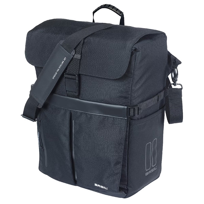 BOLSA BASIL MOVE COMMUTER GANCHOS MIK 15L POLI.NEG