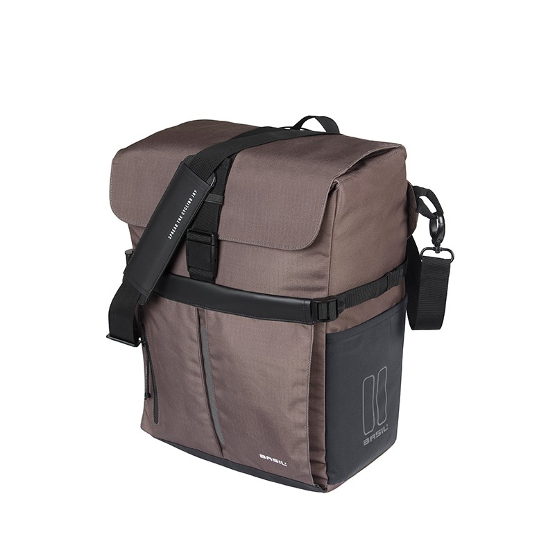 BOLSA BASIL MOVE COMMUTER MIK 15L POLIESTER MARRON