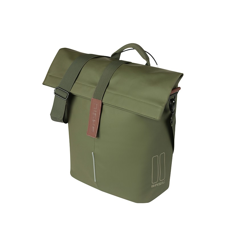 BOLSA BASIL CITY SHOPPER MIK 14-16L POLIESTER VERD