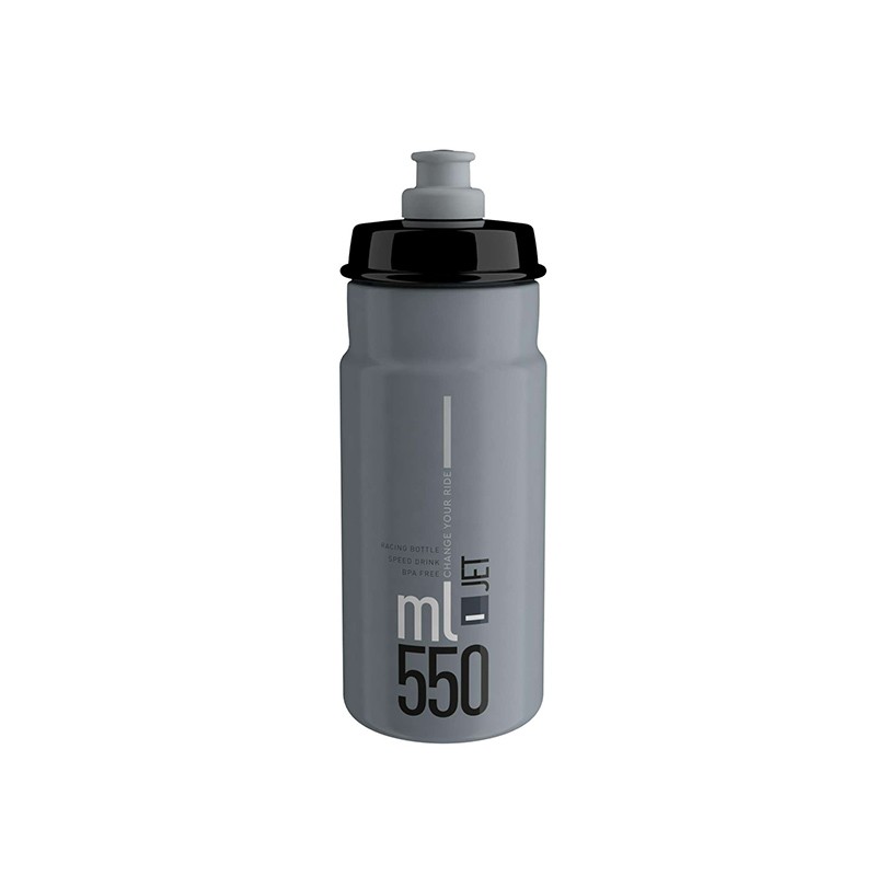 BIDON ELITE JET GRIS/LOGO NEGRO 550 ml