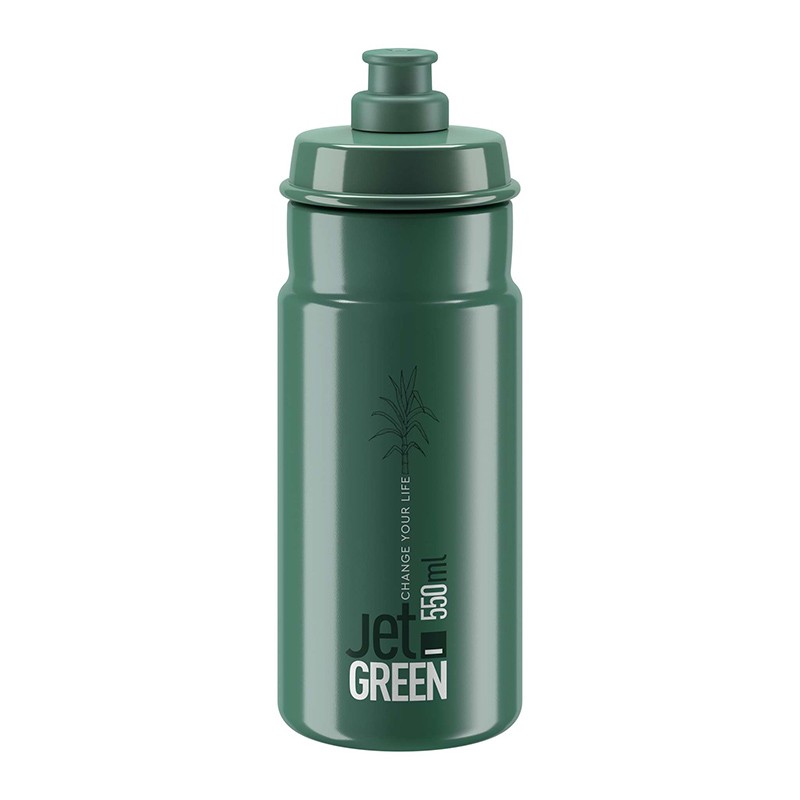 BIDON ELITE JET GREEN VERDE/LOGO BLANCO 550 ml