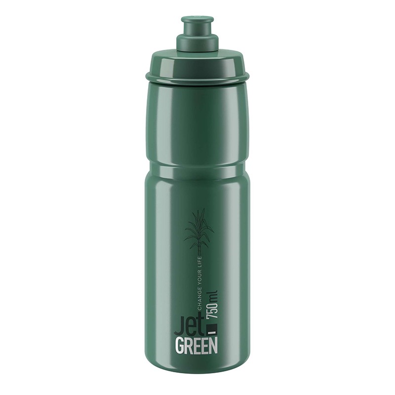 BIDON ELITE JET GREEN VERDE/LOGO BLANCO 750 ml