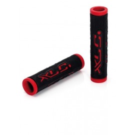 XLC Bar Grips 'Dual Colour' ne./rojo 125 mm