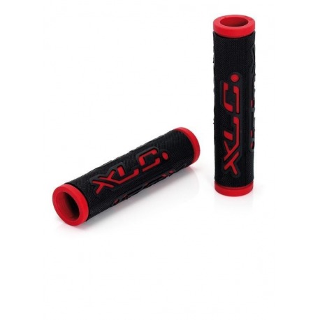 XLC Bar Grips 'Dual Colour' ne./rojo 125 mm
