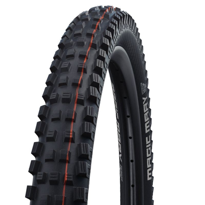 CUBIERTA SCHWALBE MAGIC MARY 27.5x2.40 HS447 EVO SUPER DOWNHILL ADDIX SOFT TLE PLEGABLE NEGRO 62-584