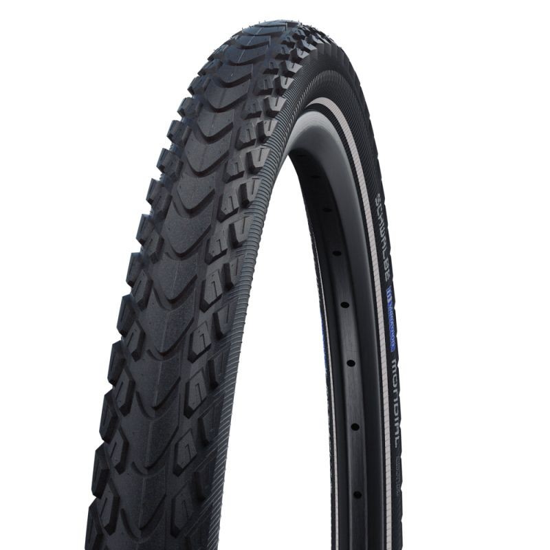 CUBIERTA SCHWALBE MARATHON MONDIAL 28x1.75 HS630 PERF RACEGUARD ADDIX RIGIDA NEGRO REFLEC. 47-622