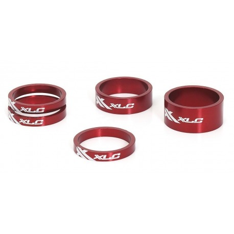 XLC set dirección A-Head AS-A02 3 x 5, 1 x 10,  1 x 15, 1 1/8" rojo